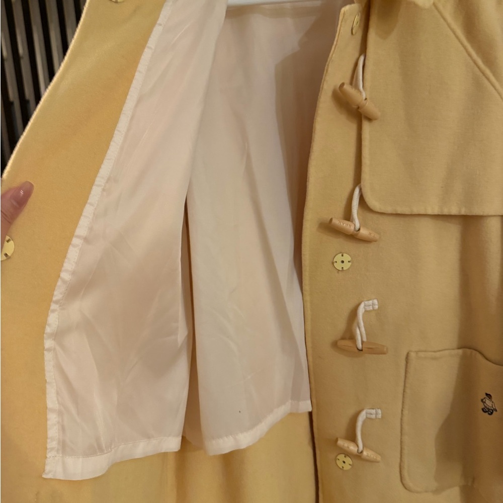 Teenie Weenie Yellow Wool Handmade Trench Coat - Picture 7 of 11